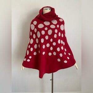 Mushroom knitted poncho brand new